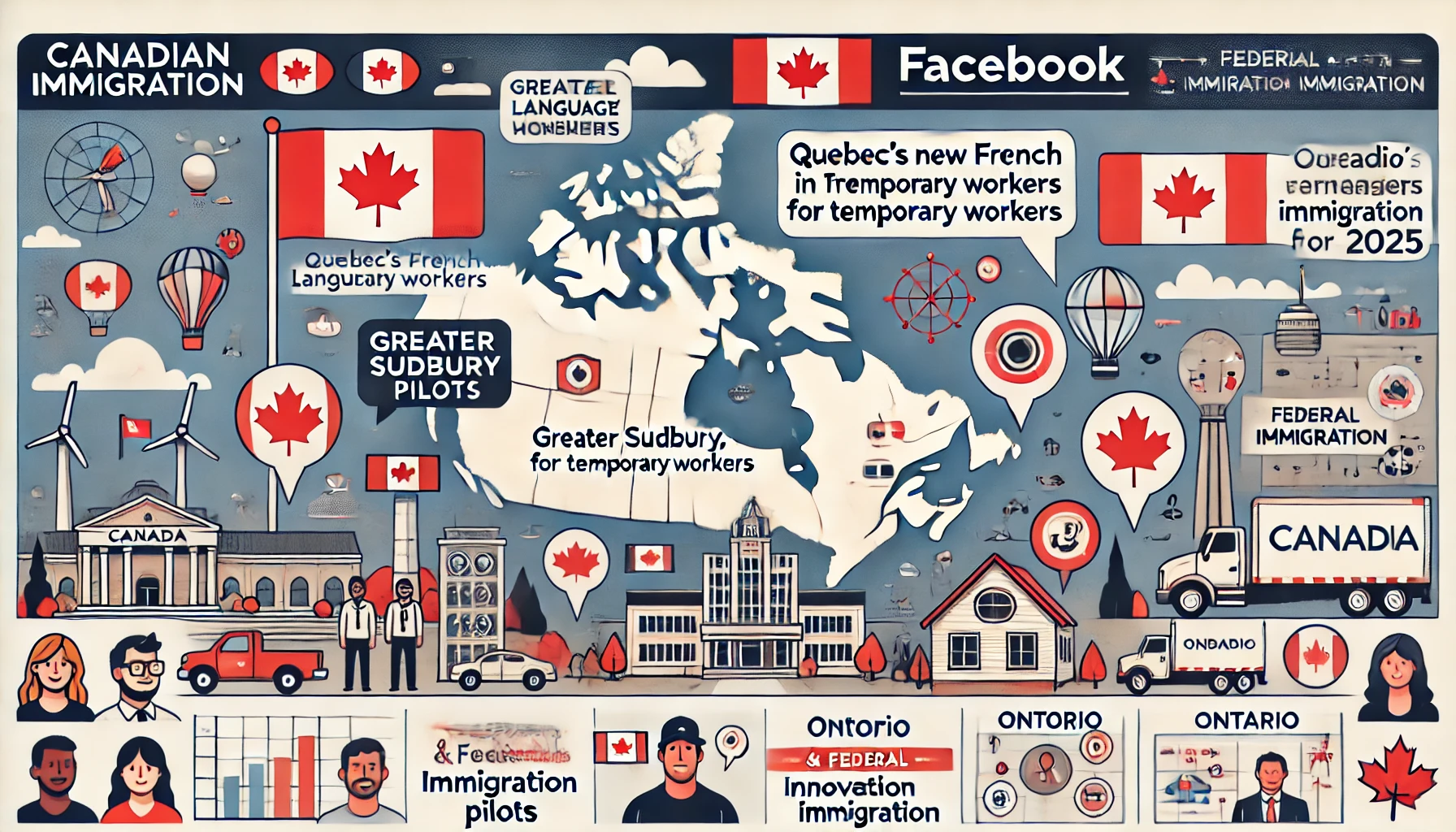 Abstract graphic representing Canada's immigration shift