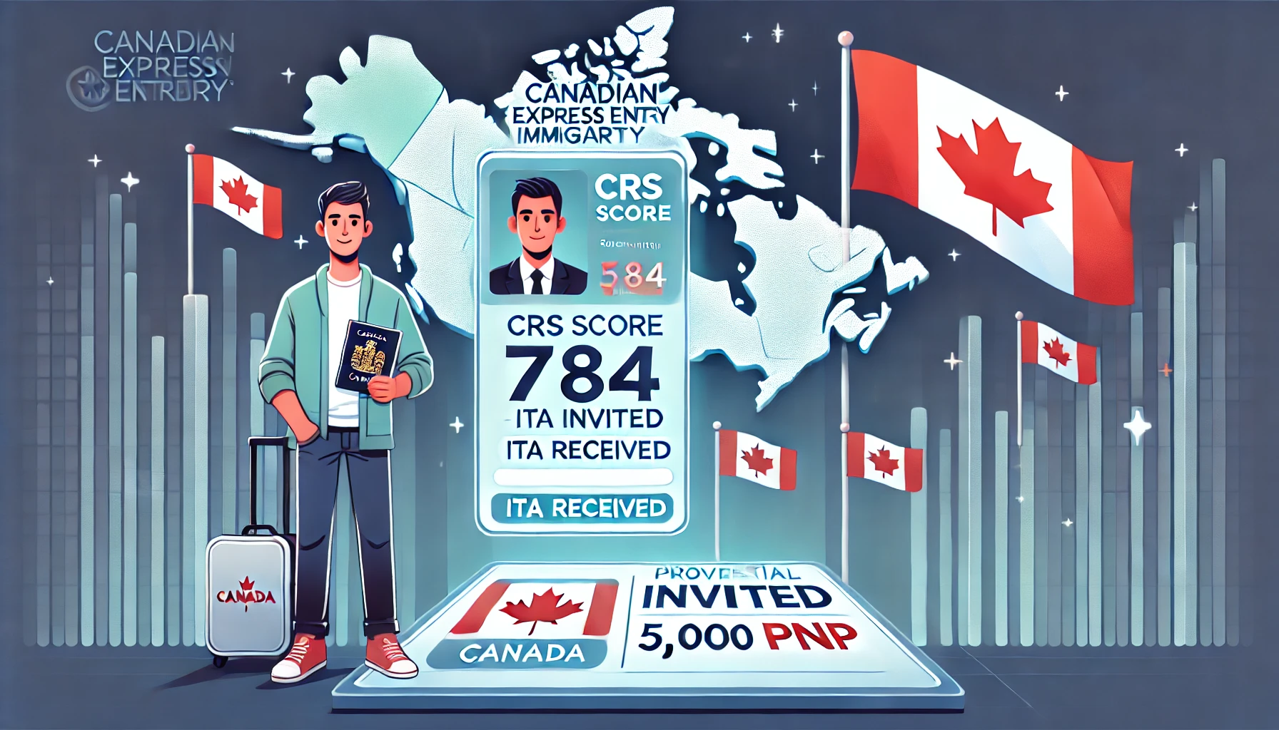Canadian flag over a landscape, representing Canadian immigration updates