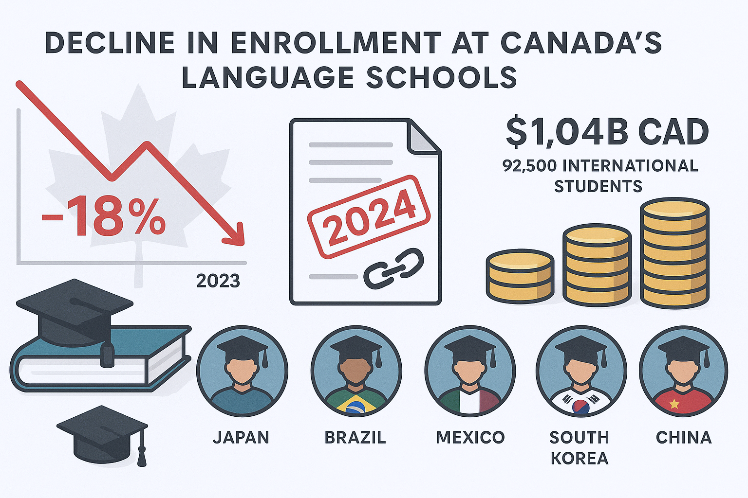 Canada language school enrollment 2024